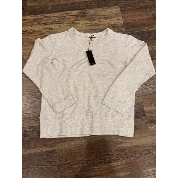 Monrow Classic Sweatshirt, Terry, Fleece, Lightweight, Large Grey Gray - Picture 1 of 4